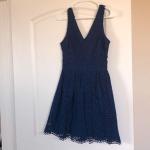 V Neck Lace Dress